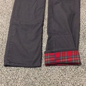 👖Gap Kids Flannel Lined Pants Boys Size 16 Slim